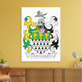 Prosser Family Crest Canvas Afdruk (Insitu (Woonkamer))