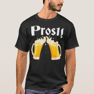 Prost Beer American Flag Funny Oktoberfest T-shirt