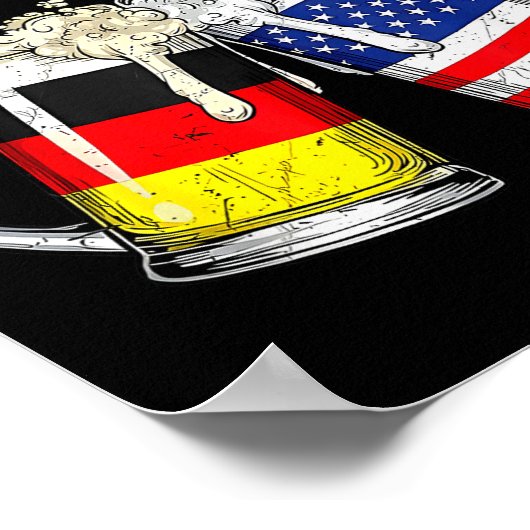 Prost Beer German American Flag Men Mug Poster (Hoek)