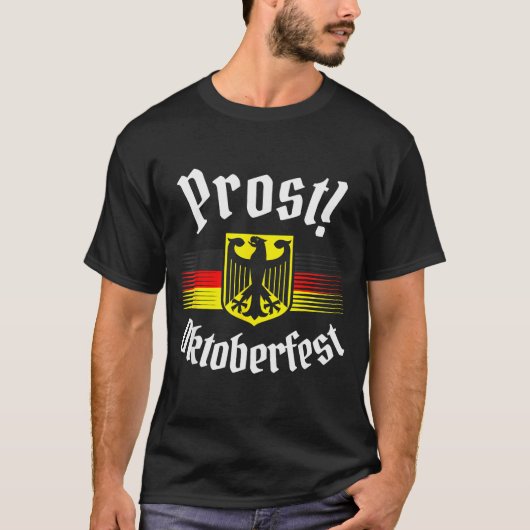 Prost Beer German American Flag Men Mug T-shirt (Voorkant)
