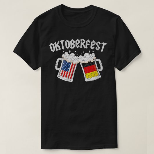 Prost Beer German American Flag Oktoberfest 2022 V T-shirt (Design voorkant)