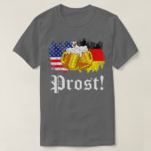 Prost Beer German American Flag Oktoberfest Mannen T-shirt (Design voorkant)