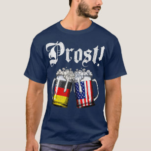 Prost Beer German American Flag T Oktoberfest Mann T-shirt