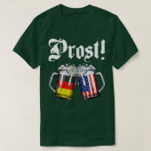 Prost Beer German American Flag T Oktoberfest Mann T-shirt (Design voorkant)