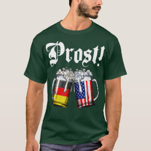 Prost Beer German American Flag T Oktoberfest Mann T-shirt