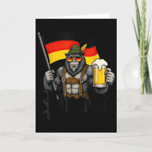 Prost Bigfoot Bierdrinken Lederhosen Duits  Kaart