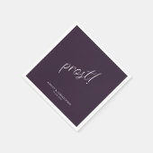 Prost! Donkerpaarse Minimaal Gelegenheidscocktail Servet (Hoek)