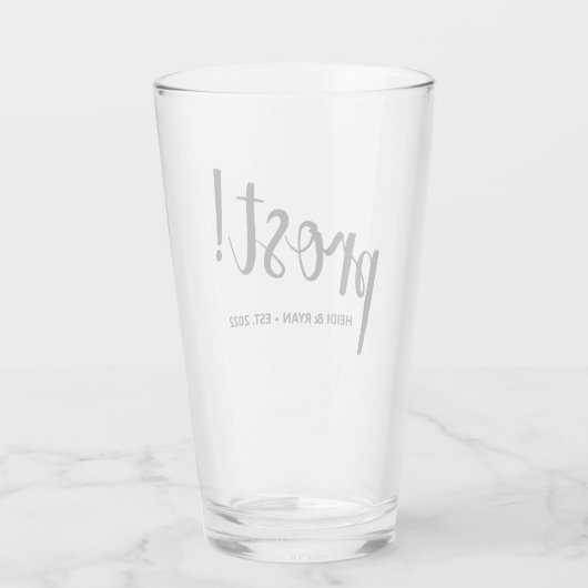 "Prost" Drink Glas (Achterkant)