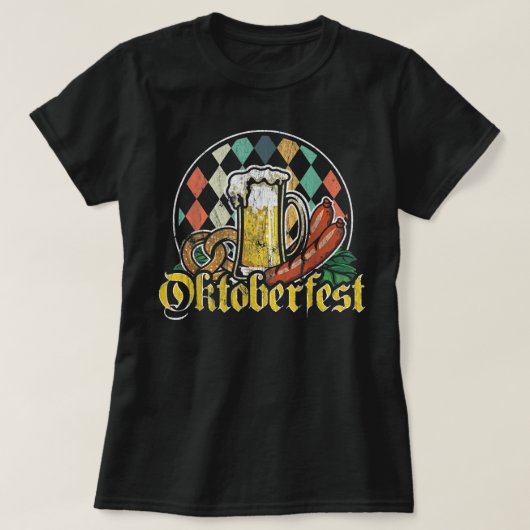 Prost Duitsland vlag Oktoberfest German Beer Lover T-shirt (Design voorkant)