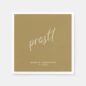 Prost! Gouden minimale gelegenheidscocktail Servet (Voorkant)