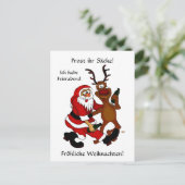 Prost het tassen - Vrolijk kerstfeest! Duitse teks Briefkaart (Staand voorkant)