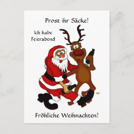 Prost het tassen - Vrolijk kerstfeest! Duitse teks Briefkaart