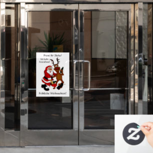 Prost het tassen - Vrolijk kerstfeest! Duitse teks Raamsticker
