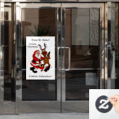 Prost het tassen - Vrolijk kerstfeest! Duitse teks Raamsticker (Kantoordeur)