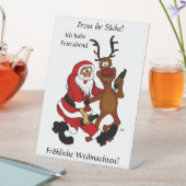Prost het tassen - Vrolijk kerstfeest! Duitse teks Reclamebord Met Voetstuk (Insitu)