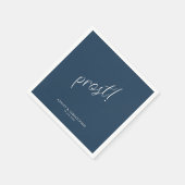 Prost! Indigo Blauw Minimaal Gelegenheidscocktail Servet (Hoek)