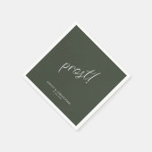 Prost! Mosgroen Minimal Gelegenheid Cocktail Servet (Hoek)