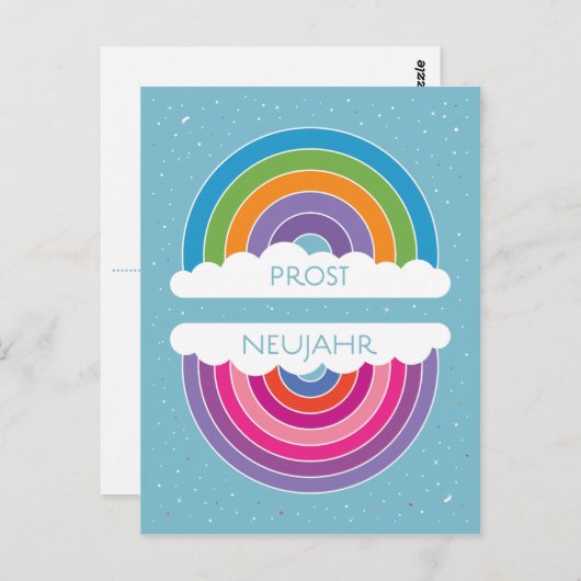 Prost Neujahr Briefkaart (Voorkant / Achterkant)