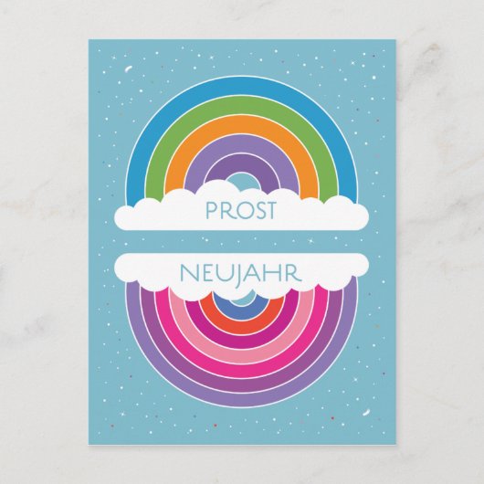 Prost Neujahr Briefkaart (Voorkant)