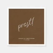 Prost! Notenbruin minimal cocktail voor elke geleg Servet (Voorkant)