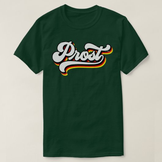 Prost Oktoberfest Retro Bavarian München German Be T-shirt (Design voorkant)