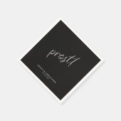 Prost! Smoke Black Minimaal Gelegenheidscocktail Servet (Hoek)