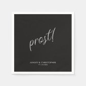 Prost! Smoke Black Minimalistische cocktail voor e Servet (Voorkant)