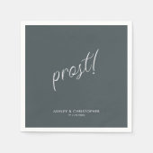 Prost! Space Gray Minimal Gelegenheidscocktail Servet (Voorkant)