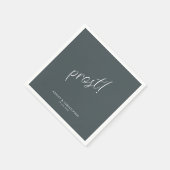 Prost! Space Gray Minimal Gelegenheidscocktail Servet (Hoek)