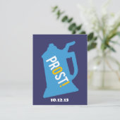Prost Toast Mannen 75th Birthday Party Invitation Kaart (Staand voorkant)