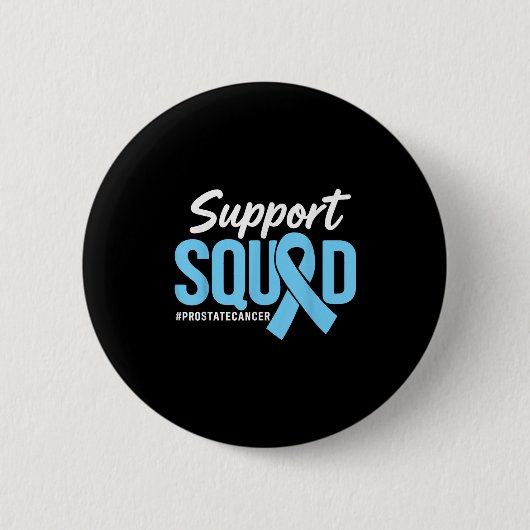 Prostaat Cancer Awareness Support Squad Lichtblauw Ronde Button 5,7 Cm (Voorkant)
