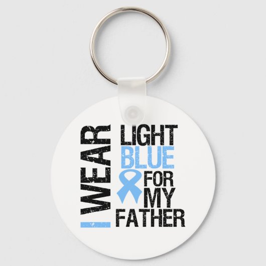 Prostaat Cancer Light Blue Ribbon Vader Sleutelhanger (Voorkant)