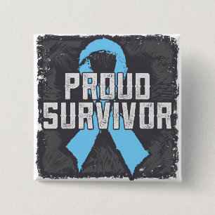 Prostaat Cancer Proud Survivor Vierkante Button 5,1 Cm