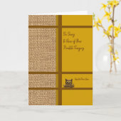 Prostaatchirurgische Kaart voor hem in goud en sch (Gele Bloem)