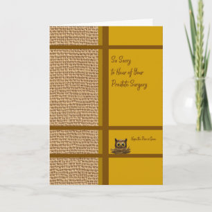 Prostaatchirurgische Kaart voor hem in goud en sch