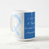 Prostaatkanker - Aangepaste Mok van Ribbon Angel (Voorkant links)