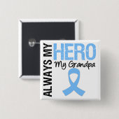 Prostaatkanker altijd mijn Hero Mijn opa Vierkante Button 5,1 Cm (Voorkant /achterkant)