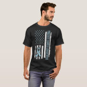 Prostaatkanker Amerika Vlag Prostaatkanker Bewust T-shirt (Voorkant volledig)