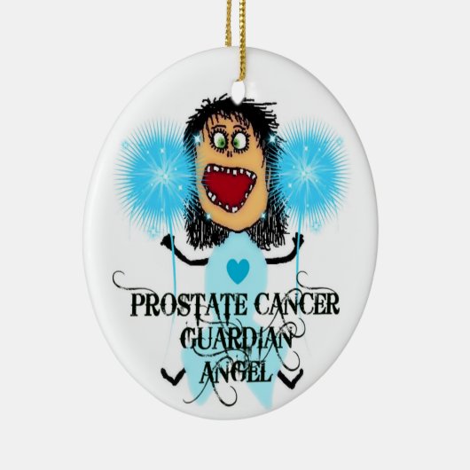 Prostaatkanker beschermengel keramisch ornament (Rechts)