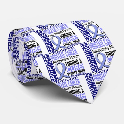 Prostaatkanker - Bewustmakingsmaand Lint I2 1,5 Stropdas (Opgerold)