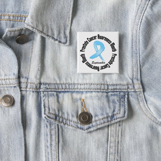 Prostaatkanker - Bewustmakingsmaand Vierkante Button 5,1 Cm (In situ)