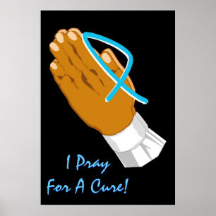 Prostaatkanker-bewustzijn Ik bid voor een kure vol Poster
