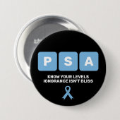 Prostaatkanker Bewustzijn PSA Ronde Button 7,6 Cm (Voorkant /achterkant)