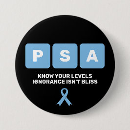 Prostaatkanker Bewustzijn PSA Ronde Button 7,6 Cm