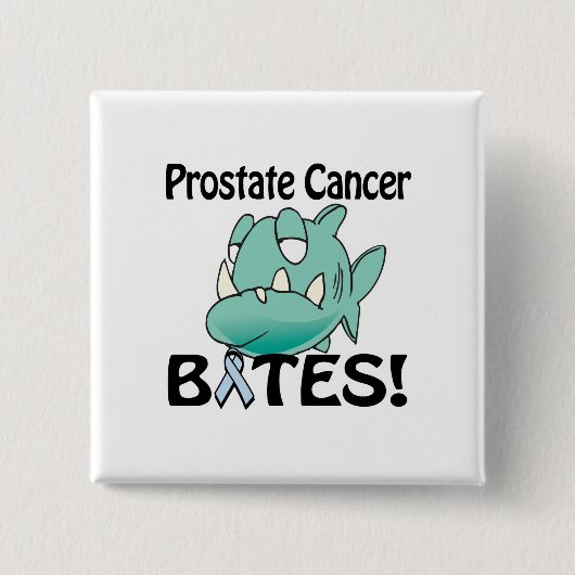 Prostaatkanker BITES Vierkante Button 5,1 Cm (Voorkant)