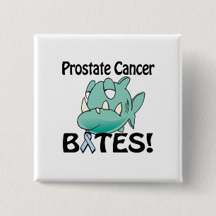 Prostaatkanker BITES Vierkante Button 5,1 Cm