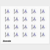 PROSTAATKANKER Bloemlint 3 Ronde Sticker (Vel)