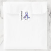 PROSTAATKANKER Bloemlint 3 Ronde Sticker (Tas)