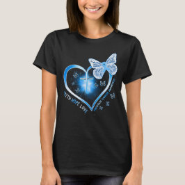 Prostaatkanker Cross Heart Gift Warrior T-shirt