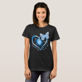 Prostaatkanker Cross Heart Gift Warrior T-shirt (Voorkant volledig)